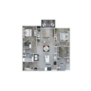 2x2 (1202 SF)