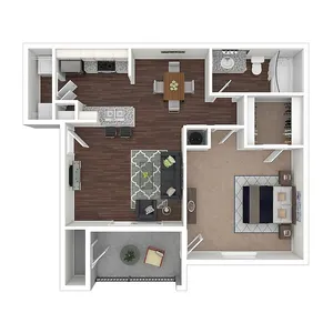 A1 | 1x1 | 641 sf