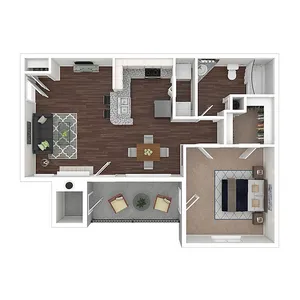A2 | 1x1 | 700 sf
