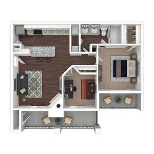 B1 | 2x1 | 860 sf
