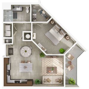 Cypress | 1x1 | 882 sf ADA