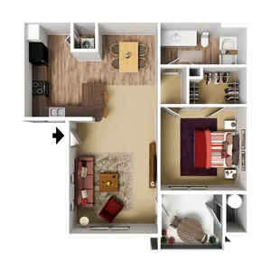 A1 One Bedroom Furnished