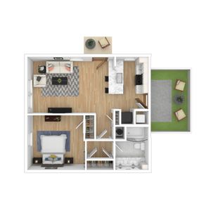 1 BR DUPLEX WITH YARD