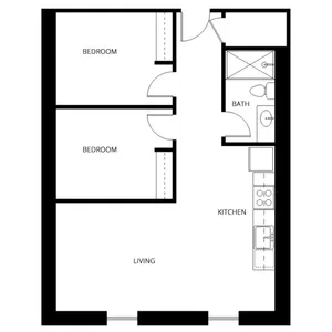Two Bedroom Abernathy West Bottom Flats
