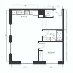 One Bedroom Liberty West Bottoms Flats