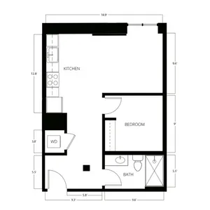 One Bedroom Liberty West Bottom Flats