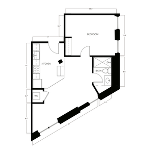 One Bedroom Liberty West Bottoms Flats
