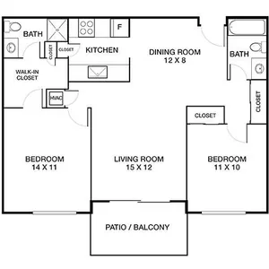 Villas of Pasadena - Gardenia Premier Floor Plan