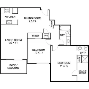 Villas of Pasadena - Lilac Premier Floor Plan