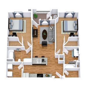 2 Bed 2 Bath - B7