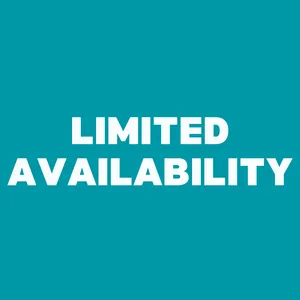 Bright turquoise background with bold white text stating \'Limited Availability\'.