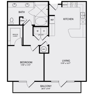 1 Bedroom | 1 Bath | 945 SQFT