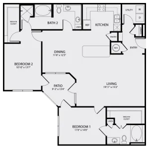 2 Bedroom | 2 Bath | 1439 SQFT
