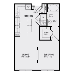 Studio | 1 Bath | 650 SQFT