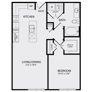 1 Bedroom | 1 Bath | 752 SQFT