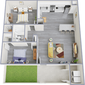 2 Bed Floorplan