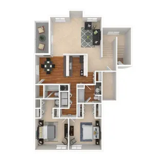 Two Bedroom Two and a Half Bath