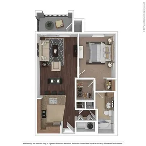 1 bedroom 1 bath floor plan
