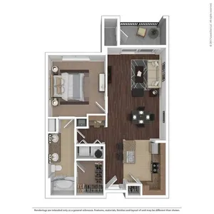 1 bedroom 1 bath floor plan