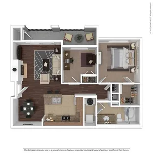 1 bedroom 1 bath floor plan