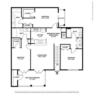 Spacious Three Bedroom and Two Bathroom with Open Concept
