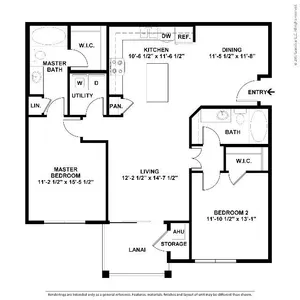 Spacious Two Bedroom Two Bathroom with Open Concept
