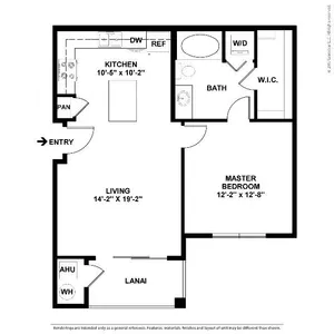 One Master Bedroom One Bathroom
