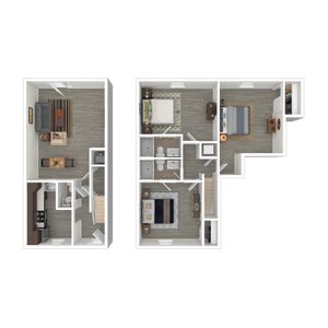 Terrace View 3x2.5 Townhome 3D