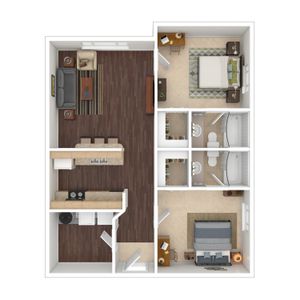 2x2 LC 3D Floorplan