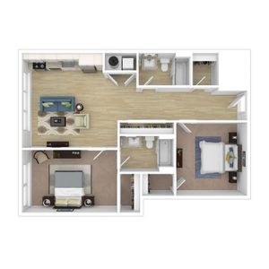 Edgar - 2x2-2B.4 - 3D Floorplan