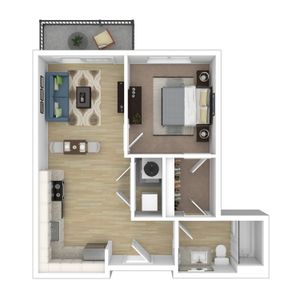 McKees - 1x1-1B.1 - 3D Floorplan