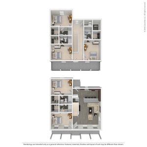 5 Bed Cottage Upper Deck 3D Floorplan