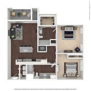 2 Bed 2 Bath B1