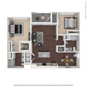 2 Bed 2 Bath B2