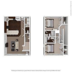 2 Bed 2.5 Bath