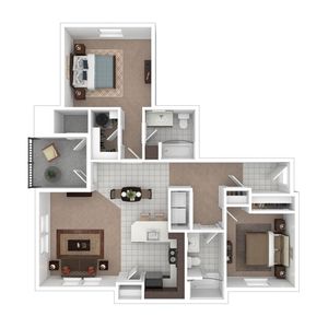 Two Bedroom Two Bath | Tualatin OR Apartments for Rent | River Ridge