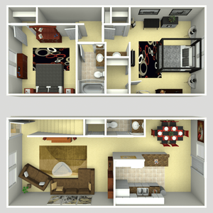 two bedroom townhouse
