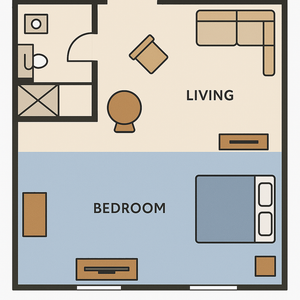 1x1 floorplan