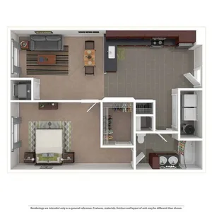 Woodland-ExpandedKitchen- 1BD 1Bath 878sqft