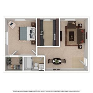 Lakeview 1BD 1Bath 595sqft