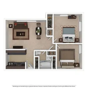 2 Bed / 1 Bath Jr. 640 Sqft