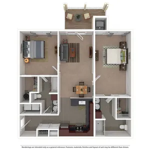 Woodland 2BD 2Bath 1114sqft