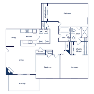 3x 2 BATH  - 1,321 SQ FT