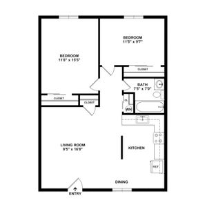 2bedroom - 1 bath