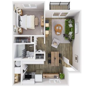 One Bedroom Floor Plan
