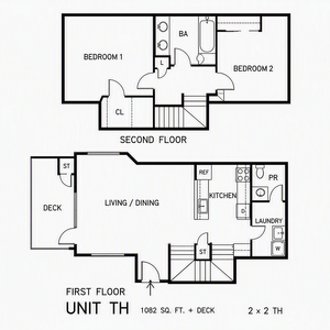 2x2 townhouse floorplan