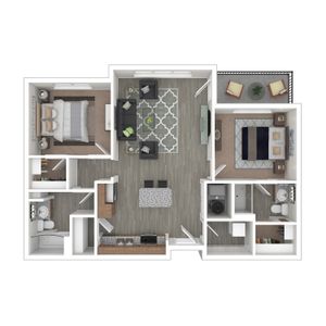 2 Bedroom Floor Plan | The Emory - Altoona | Altoona, Iowa