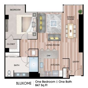 1 Bed |  1 Bath |  "apartment"