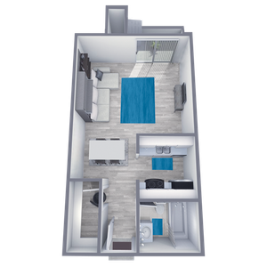 S1 Partial floor plan featuring studio bedroom 1 bathroom