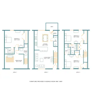 3BR/3.5BA – Standard – Unfurnished
